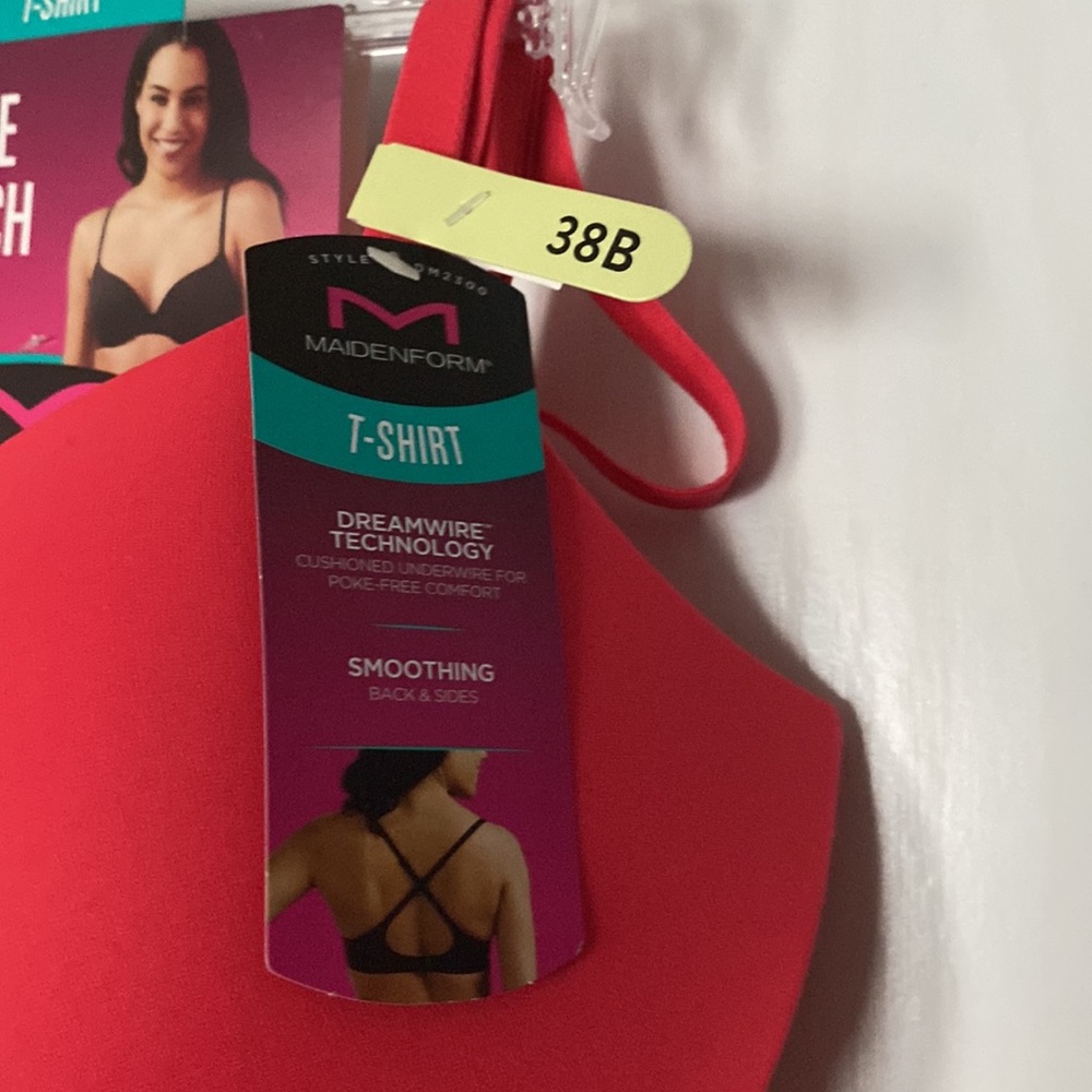 NEW Maidenform T-Shirt Bra no poke no pinch with dreamwire technology SZ 38B - Picture 2 of 4